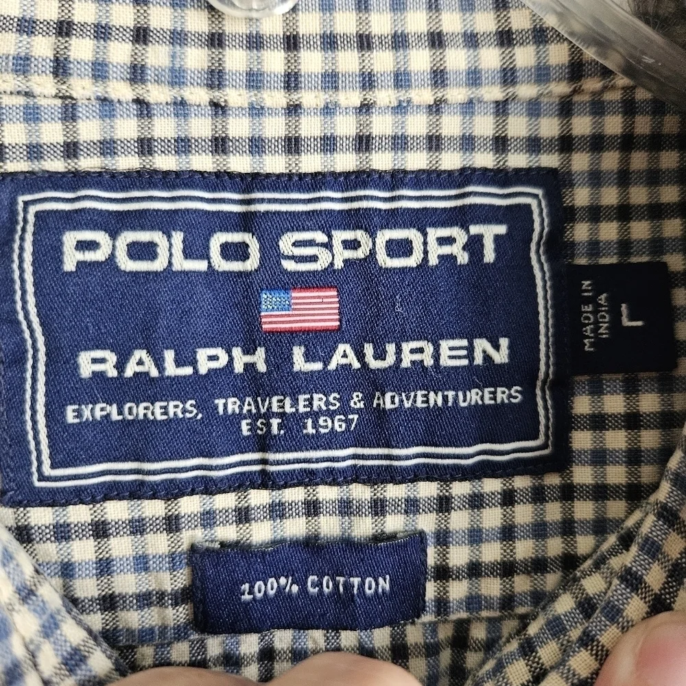 Polo‎ Sport Ralph Lauren Mens Button Down Sz Large